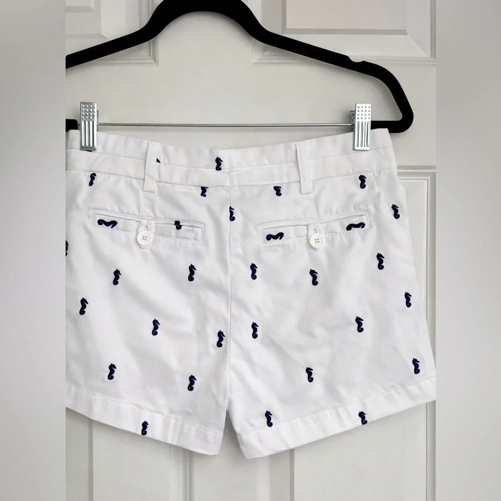 British Khaki White and Navy Women's Shorts - Picture 3 of 4